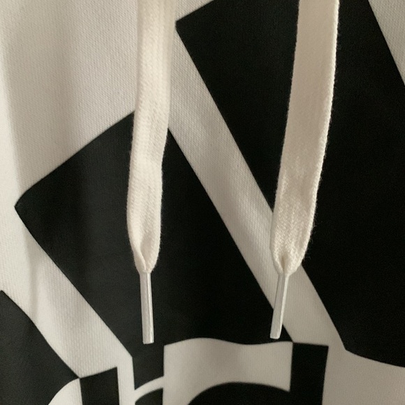 Mens Adidas Sweatshirt Hoodie, White/Black, 3XL - Picture 2 of 6
